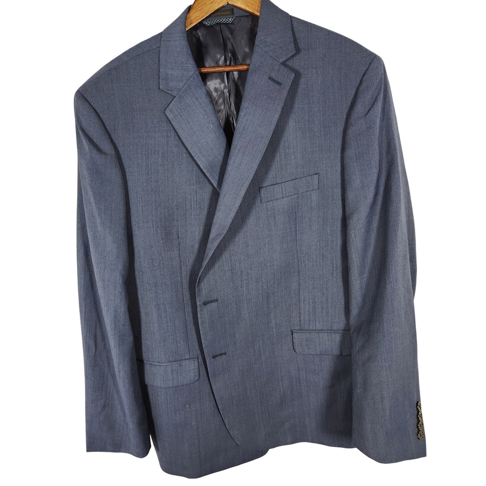 Ralph Lauren Mens‎ Blue Crepe Blazer Sport Coat Size 50R 50 Regular